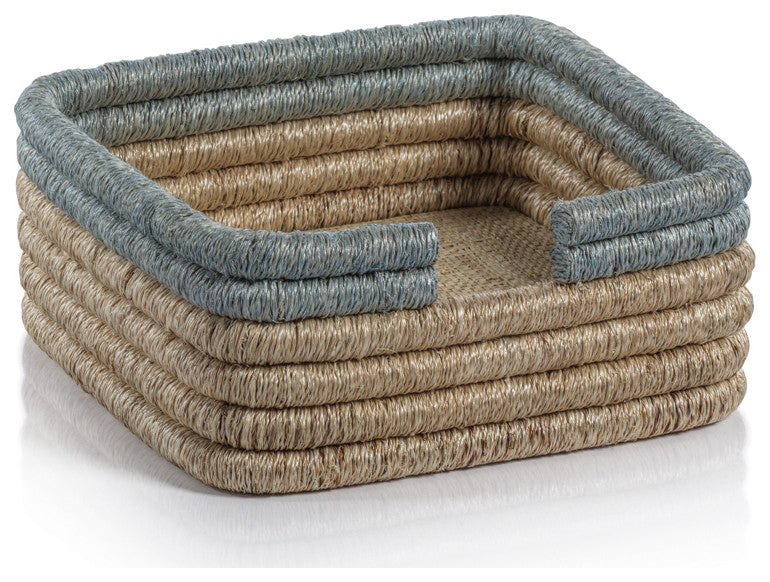 Laloma Coiled Rattan & Abaca Cocktail Napkin Holder
