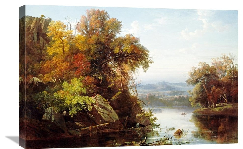 "Indian Summer" Stretched Canvas Giclee by Francois Regis Gignoux, 30"x20"