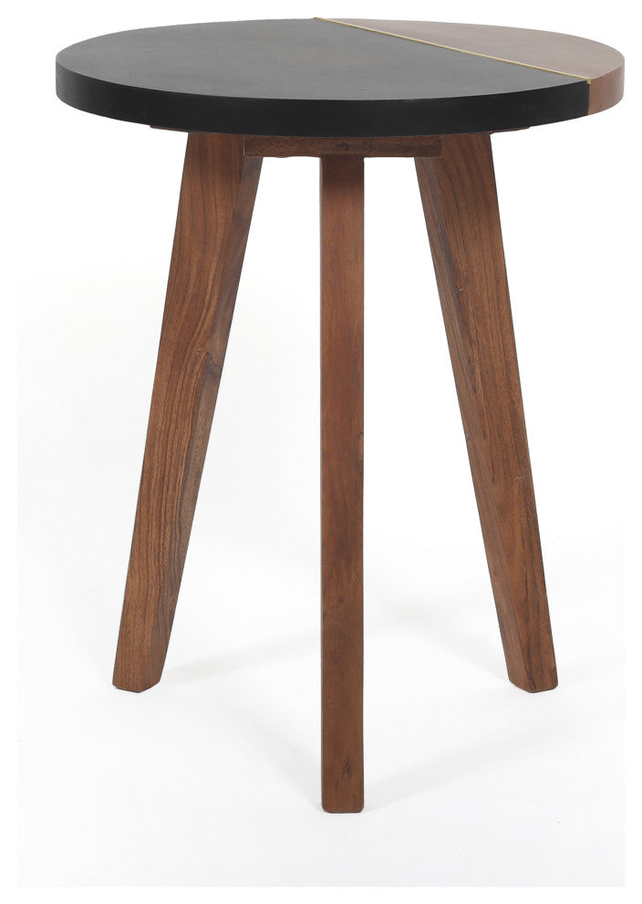 Caspian Round Accent End Table