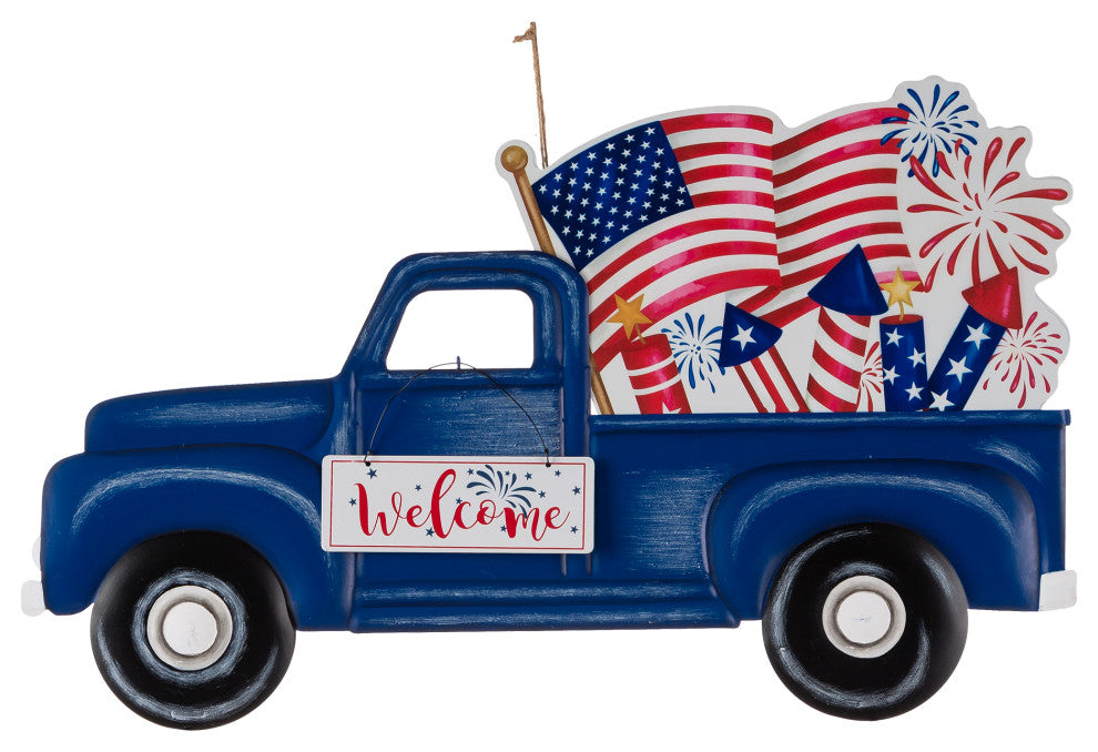 24"L Metal American Truck Yard Stake or Wall Decor