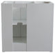 37" Vanity, Glacier Ash, Gray Granite Top, Right Doors/Right Rectangle Sink