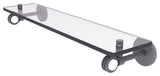 Clearview 22" Glass Shelf with Dotted Accents, Matte Gray