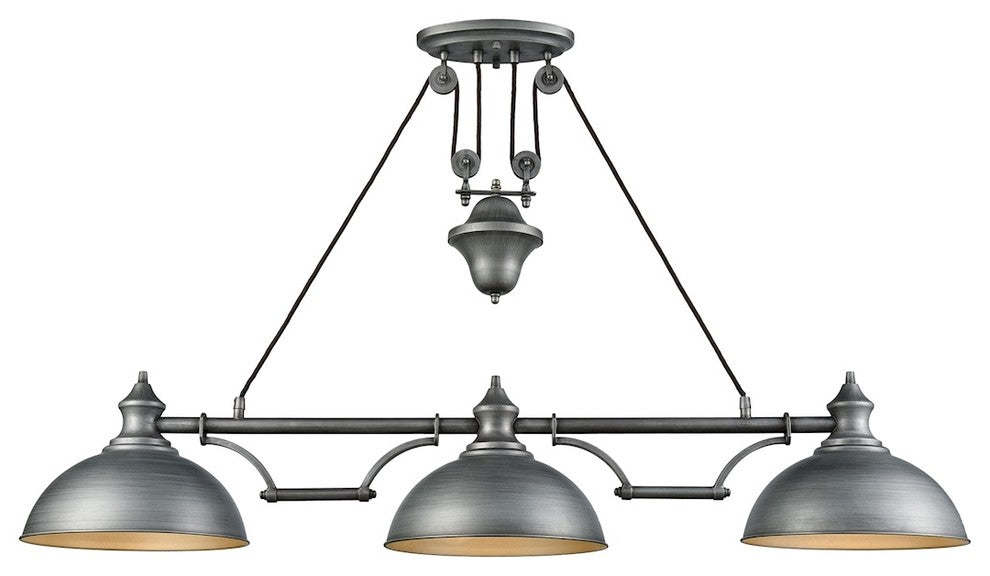 Elk Lighting Farmhouse 3 Light Pulldown Island Light