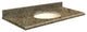Quartz 31"x19" Vanity Top, Biscuit Bowl, Rapture, 4" Centerset