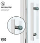 VIGO Astoria Framed Pivot Shower Door, Chrome, 32" W X 76" H, Clear Glass