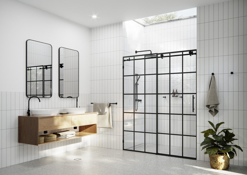 Esprit 56"-60"x78" French Monture Sliding Shower Door