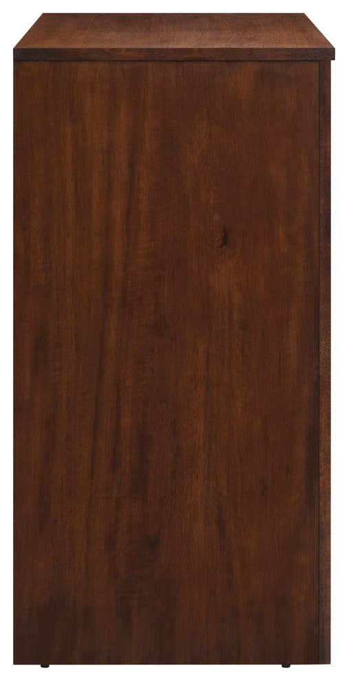 Appia 2-Door Arched Door Storage Cabinet - Walnut