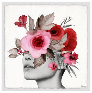 "Bloom Face II" Framed Painting Print, 12"x12"