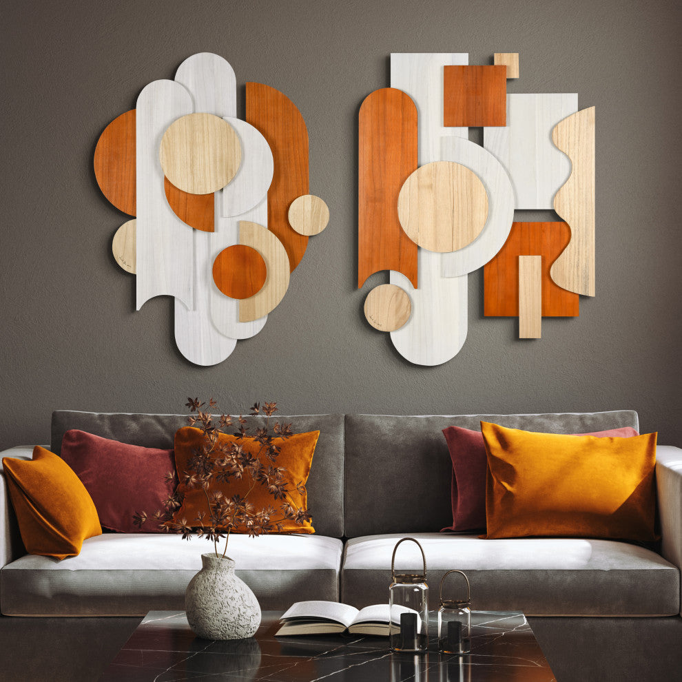 "Cinnamon Dreamscape" Hand Made Solid Wood Abstracts