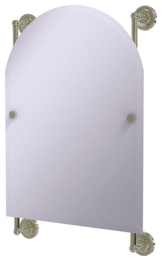 Prestige Regal Arched Top Frameless Rail Mounted Mirror, Polished Nickel