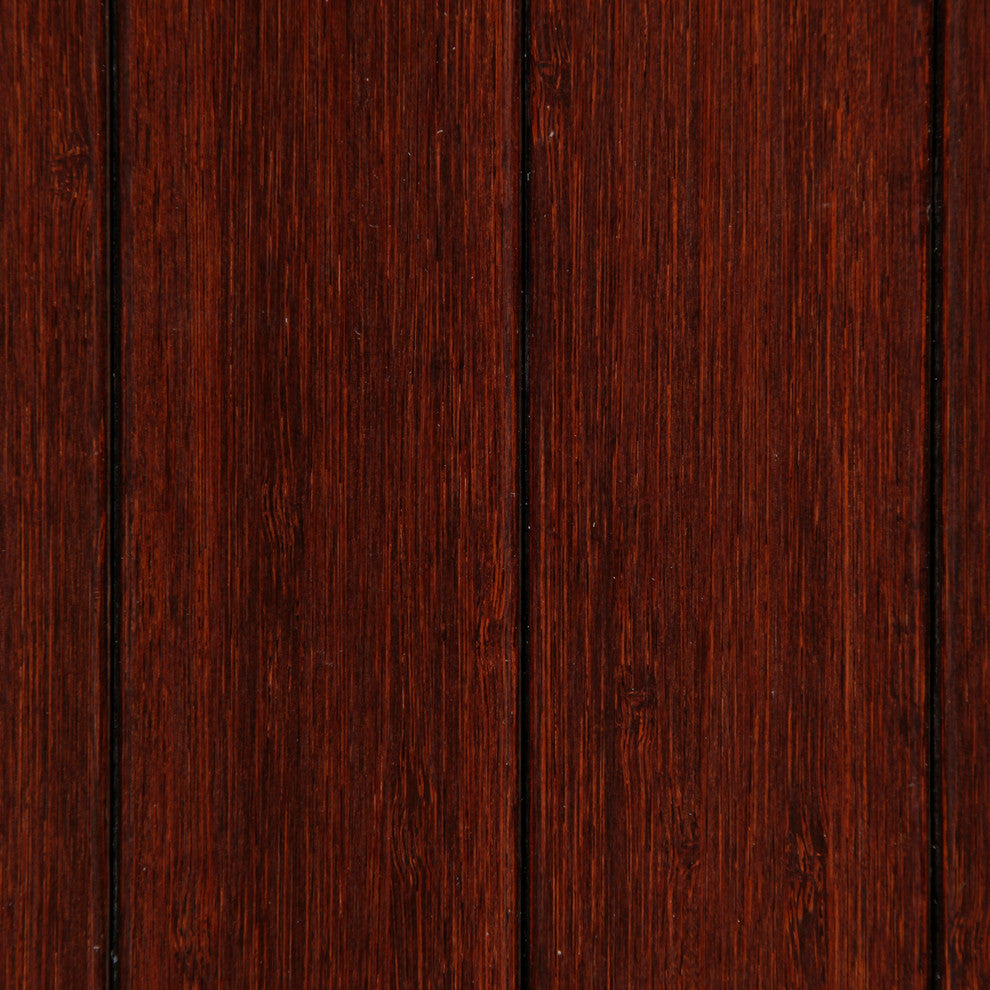 Jovert Bamboo Roll-Up Chair Mat, Dark Cherry, With Lip, 55"x57"