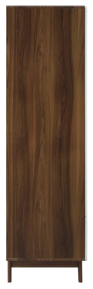 Origin Wood Wardrobe Cabinet, Walnut White
