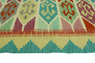 Sangat Flatweave Alicia Ivory/Gold Rug, 4'3 x 6'0