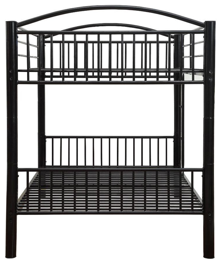 Logan Metal Bunk Bed, Black, Full/Full