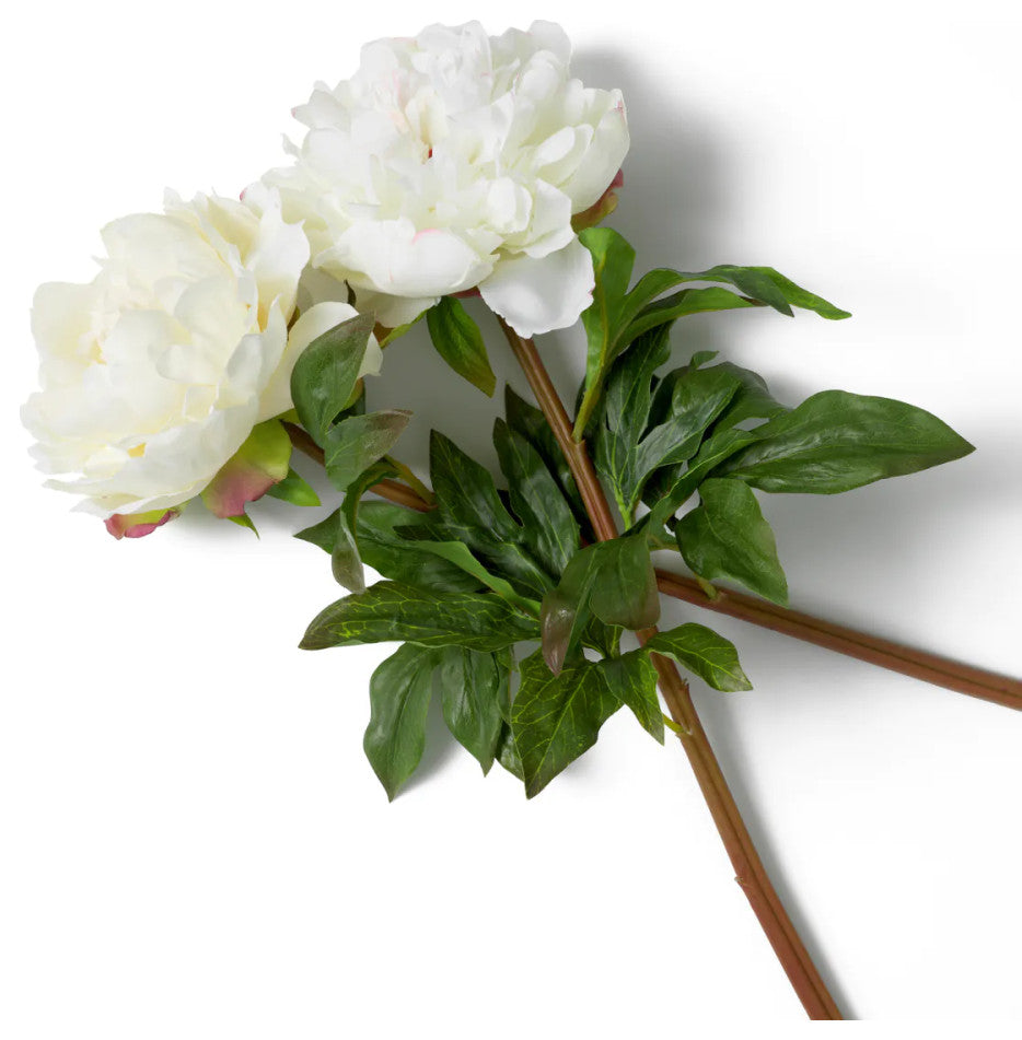 Artificial Blooms Bouquet, 48-Pieces, Eichholtz Peonies, White
