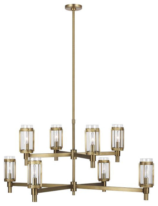 Generation Lighting, LC1038TWB, Large Chandelier, Time Worn Brass