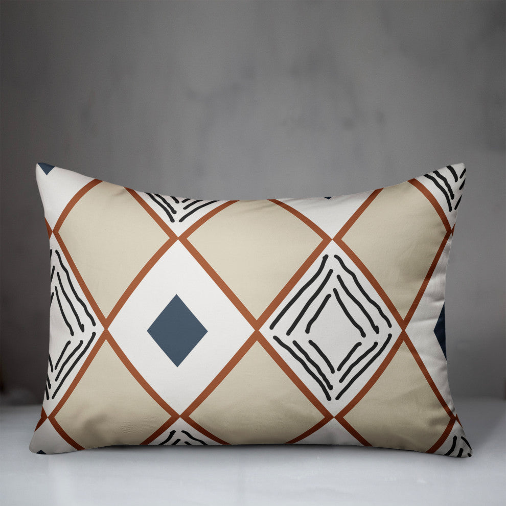 Diamond Triangle 14x20 Spun Poly Pillow