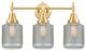 Innovations 447-3W-SG-G262 3-Light Bath Vanity Light, Satin Gold