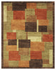 Weave & Wander Keystone Hand Knot Color Block Rug, Green/Brown, 4'x6'