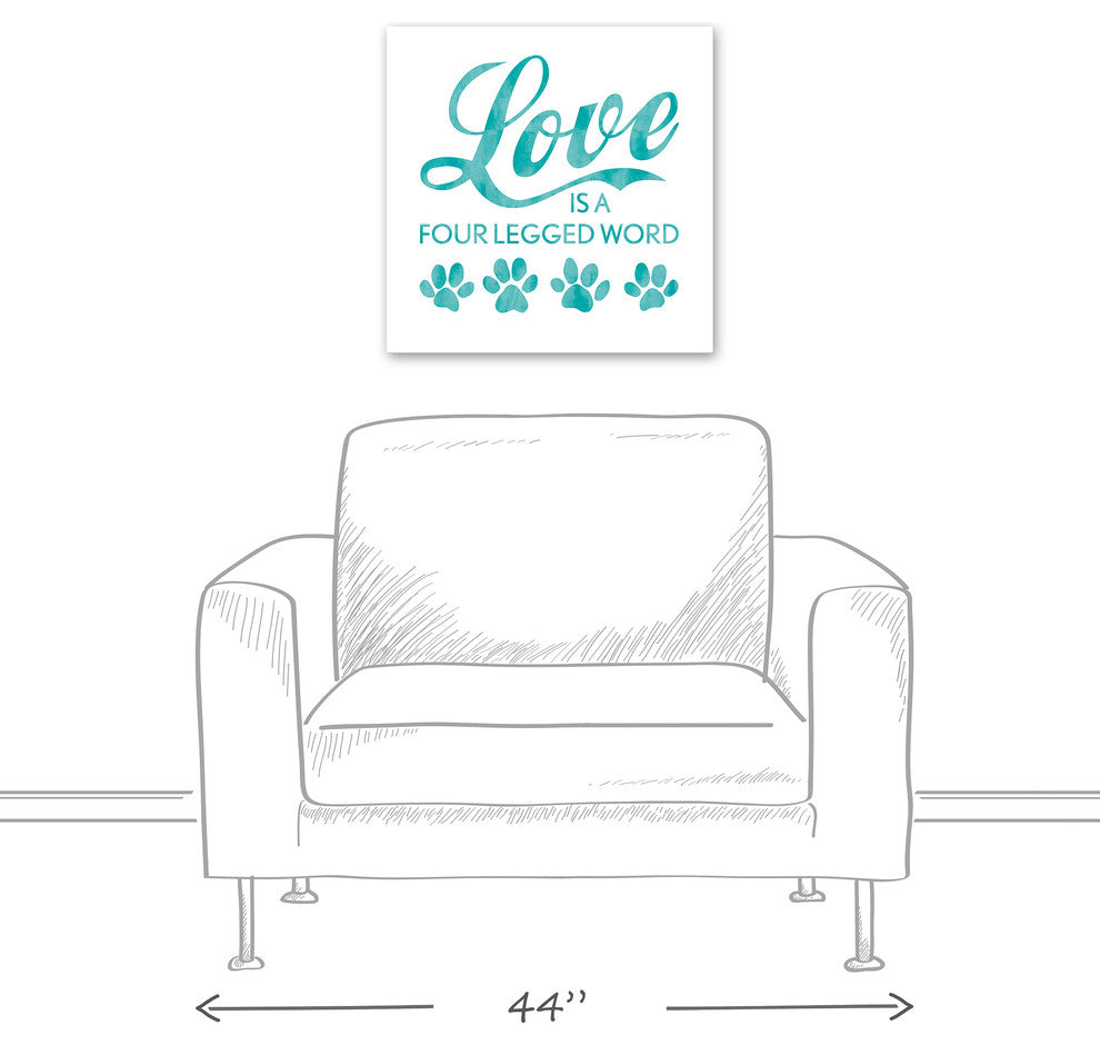 Designs Direct Four Legged Love 20x20 Canvas Wall Art