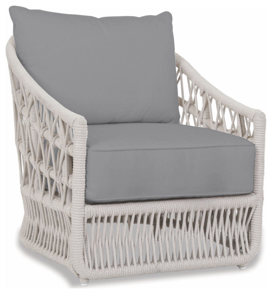 Dana Rope Granite Comfortable Weatherproof Outdoor Club Chair