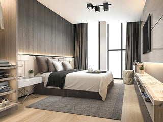 Access Lighting 52180LEDD-ACR Madrid 25"W LED Semi-Flush Ceiling - Matte Black