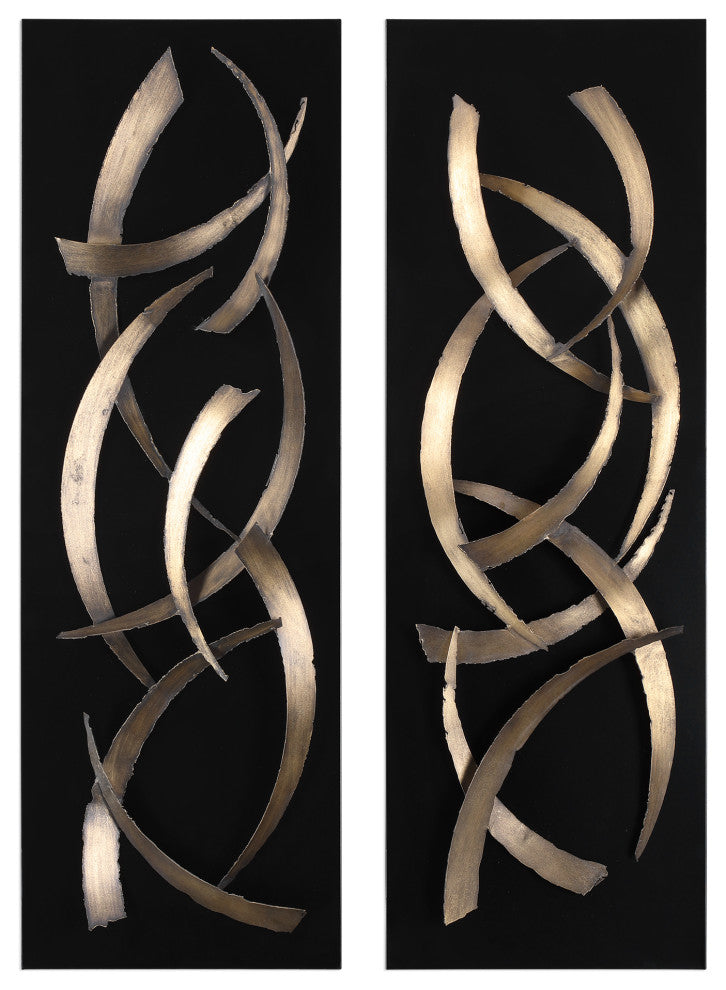 Uttermost Brushstrokes Metal wall Art, S/2