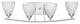 Tackwood 4-Light Bath Bar, Satin Platinum