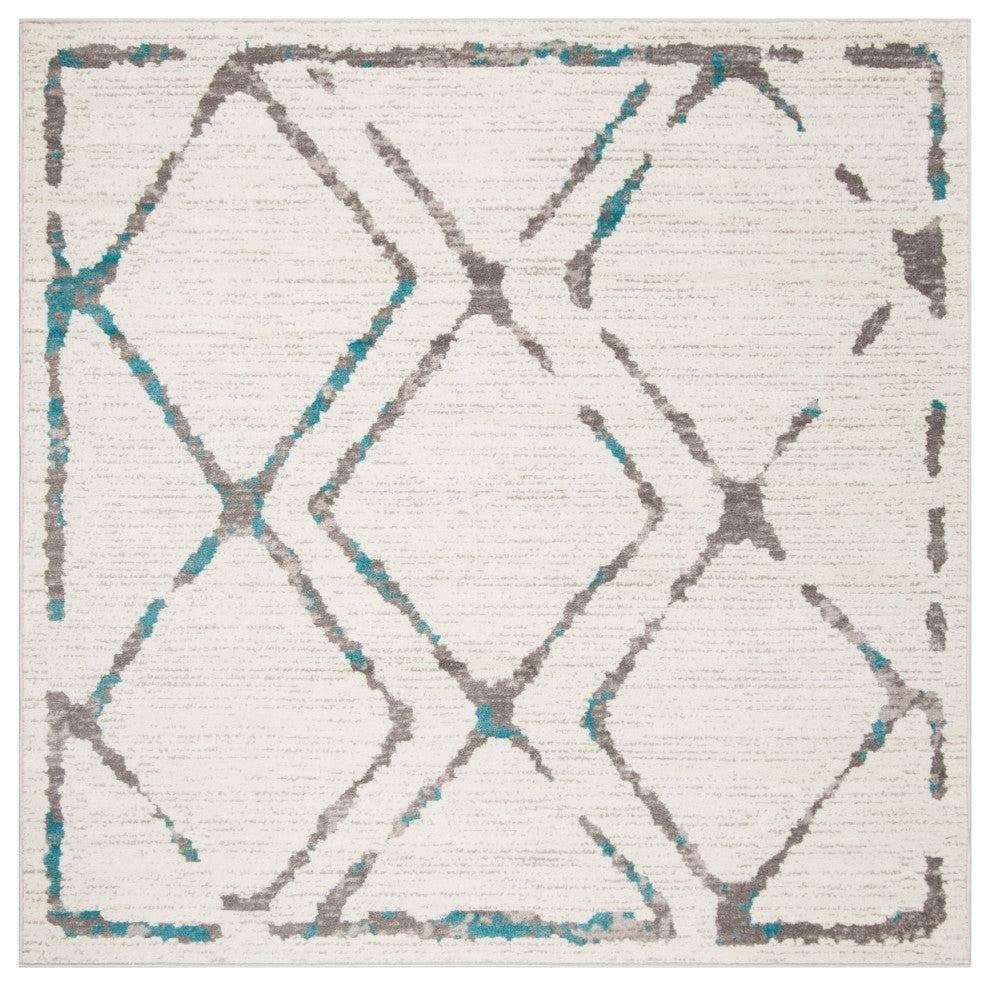Safavieh Skyler Sky197D Bohemian Rug, Ivory/Blue, 2'0"x12'0" Runner