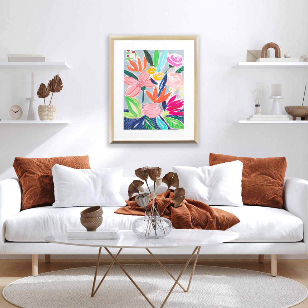 Naive Neon Bouquet I Wall Art