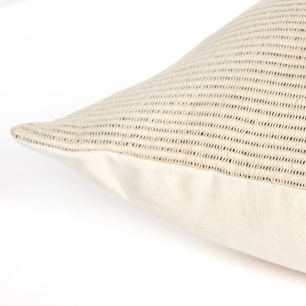 Handwoven Merido Pillow, Beige, 20"x20"