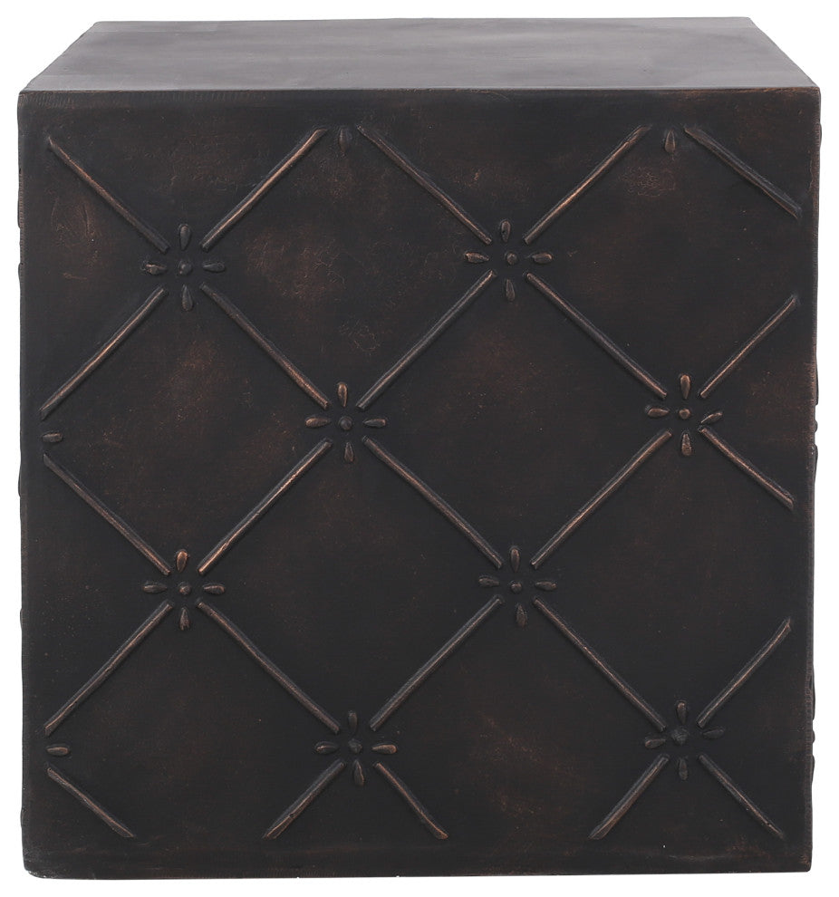 Baxton Outdoor Lightweight Concrete Side Table, 18wx18dx18h