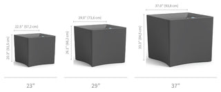 TruDrop Pinch Lage Square Self Watering Plant Box 29'' x 29'' x 26'', Slate