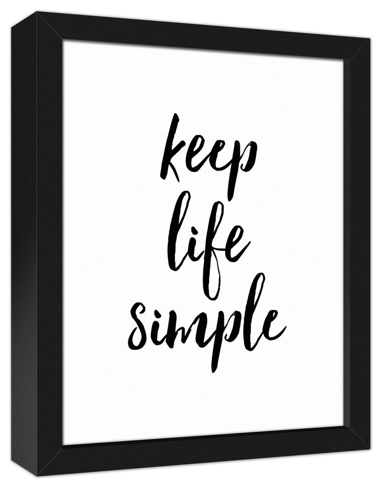 Keep Life Simple 11x14 Black Framed Canvas