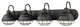 4-Light 36.25" Matte Black Neo-Industrial, Vanity Light