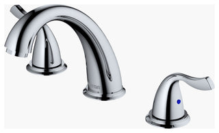 Karran 3-Hole 2-Handle Widespread Faucet With Pop-up Drain, Chrome