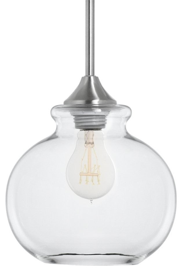 Ariella Casella Clear Glass Stem Hung Pendant Lamp