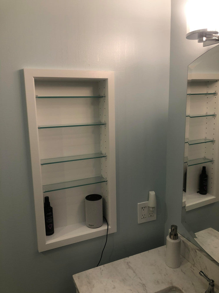 Durham Recessed White Niche 49.5"h x 15.5"w x 3.5"d