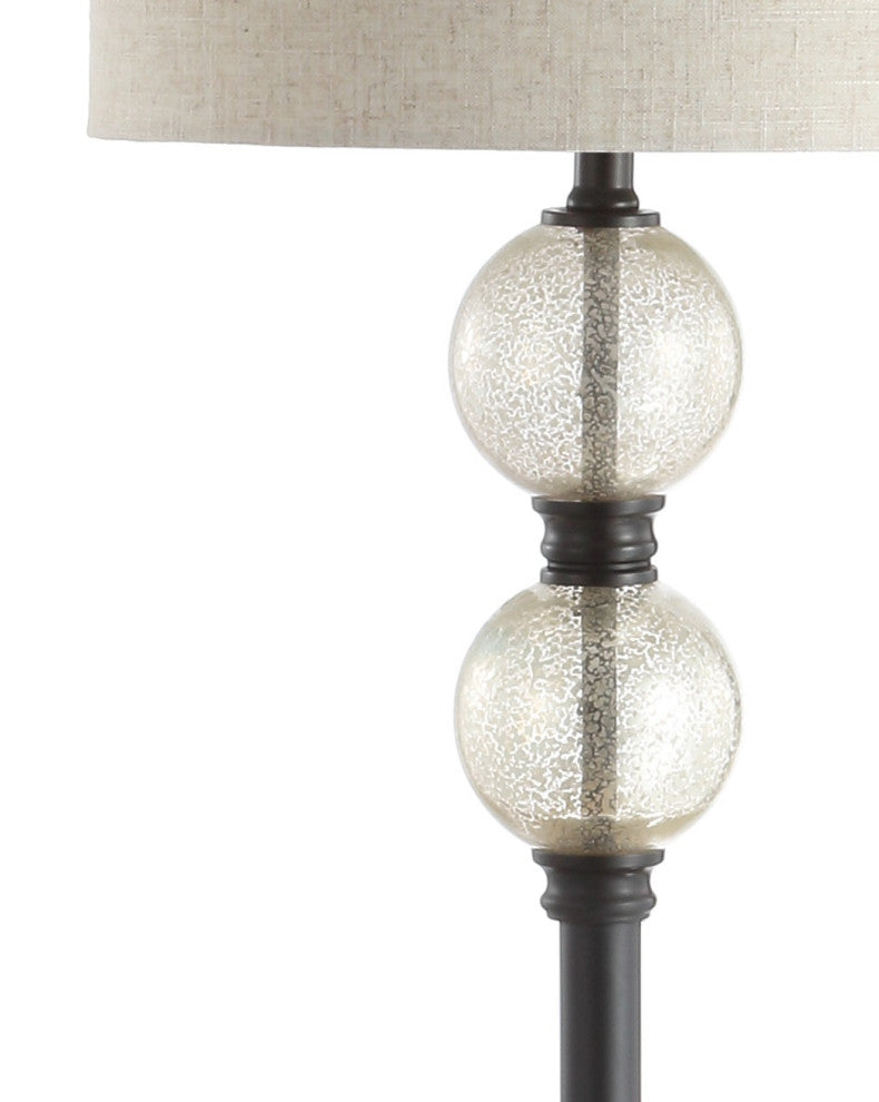 January 60" Glass, Metal LED Floor Lamp, Mercury Glass