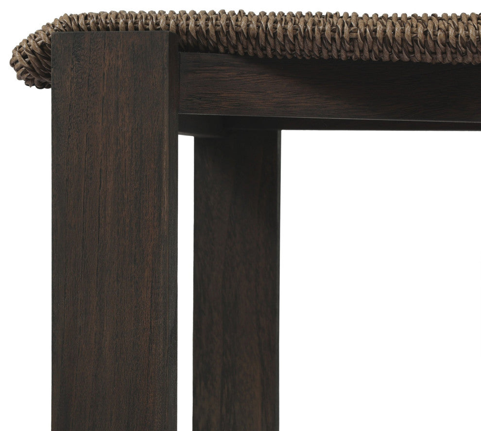 Roxy Outdoor Dining Chair Faux Dark Hyacinth, Stained Saddle Brown Fsc