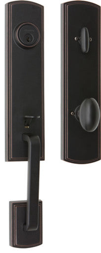 Delaney Hardware Briona Residential Dummy Handle Set, Edged Oil Rubbed Bronze