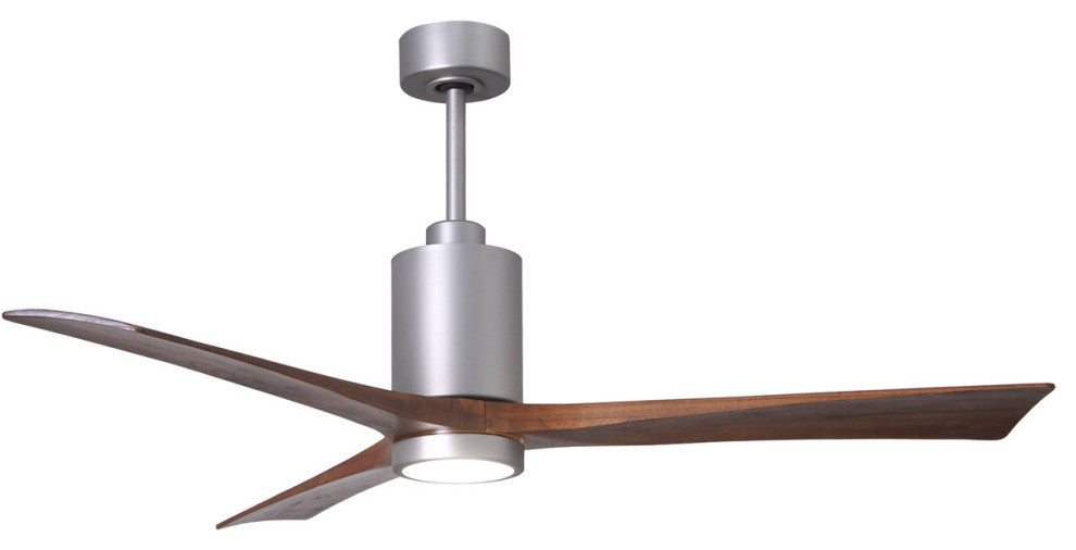 Matthews Fan, Patricia-3 Ceiling Fan, Brushed Nickel, 60", Walnut