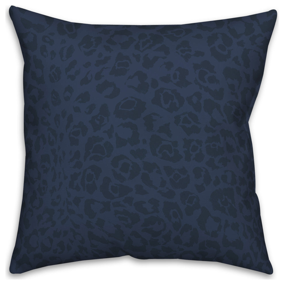 Blue Cat Print 18x18 Indoor/Outdoor Pillow