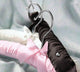 Ivory Satin Padded Top Hangers With Shoulder Studs, Box of 12