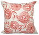 Antique Flowers, Floral Outdoor Pillow, Coral, 20"x20"