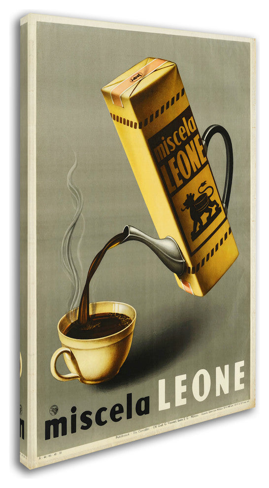 Vintage Apple Collection 'Coffee Leone' Canvas Art, 16x24