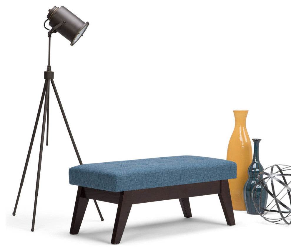 Draper Mid Century Tufted Ottoman Bench