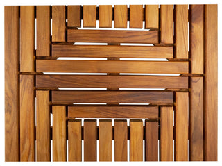 Nordic Style Oiled Teak Double Framed Shower/Bath Mat 39"x19"