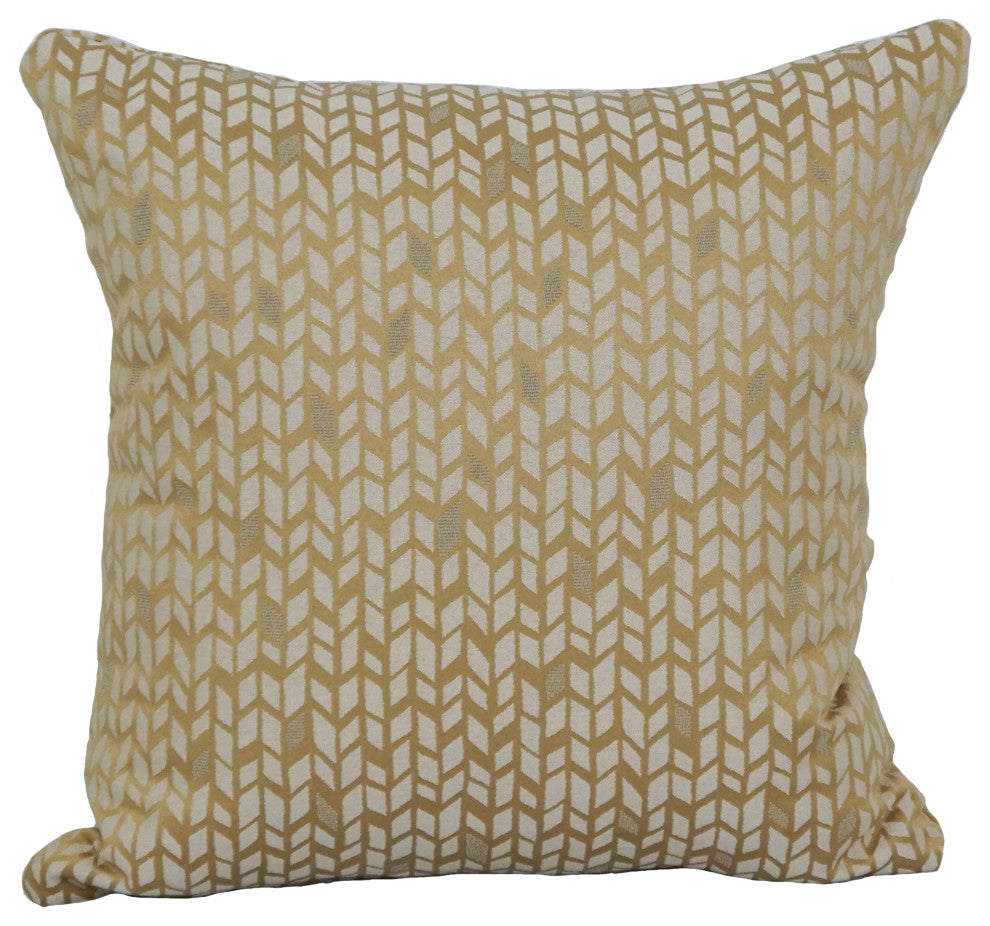 17" Jacquard Throw Pillows With Inserts, Set of 4, Banyan Camel
