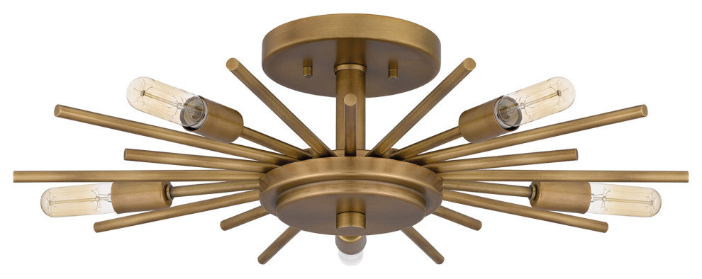 Quoizel QSF6158 Mesquite 5 Light 22"W Semi-flush Ceiling Fixture - Matte Black